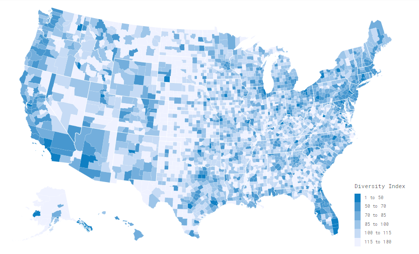 Diversity Index by County | Excel Download | Chmura
